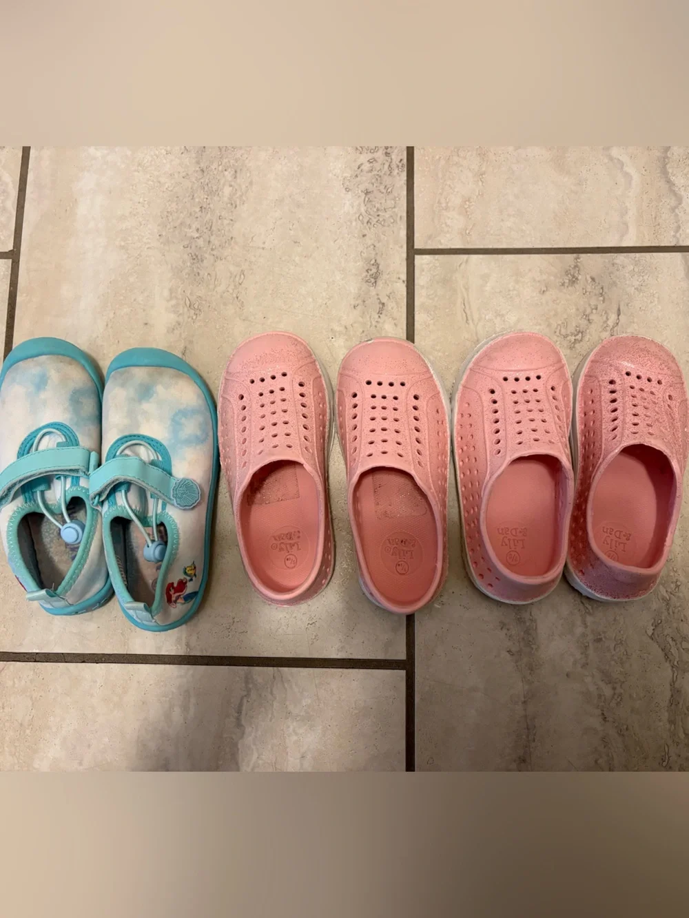 PLAY condition various size water shoes 7/8, 9/10 and 11/12